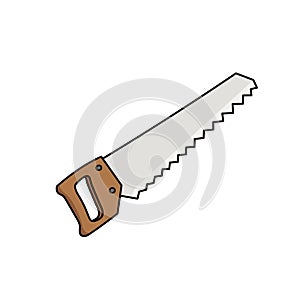 Hand saw clipart vector illustration