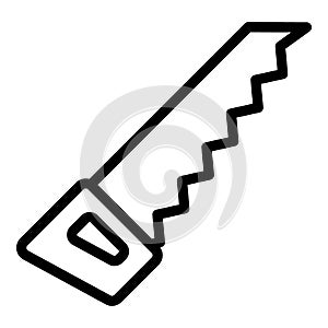 Hand saw icon, outline style