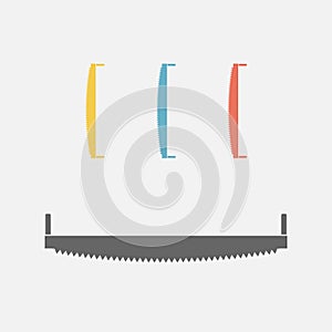 Hand saw vector illustration