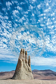 Hand Sculpture, the symbol of Atacama Desert