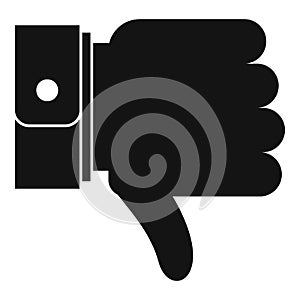 Hand sediment icon, simple black style