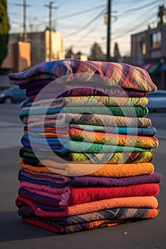 hand-sewn blankets and quilts for the homeless