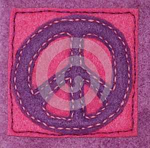Hand-sewn Peace Sign