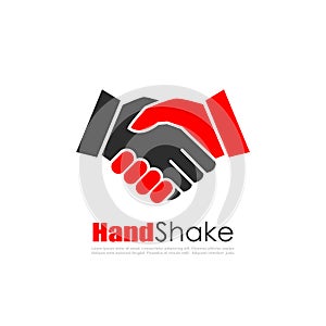 Hand shake business vector logo photo