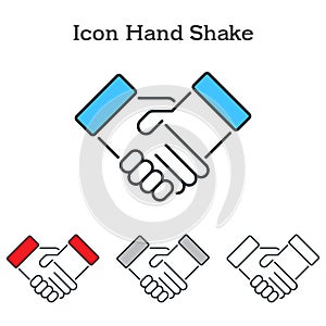 Hand Shake flat icon design
