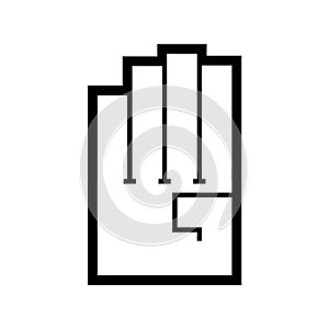 Hand shake gesture. Symbol number four. Vector