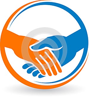 Hand shake logo