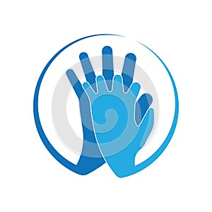 Hand Shake logo template design