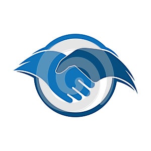 Hand Shake logo template design