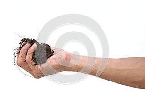 Hand shown soil hold