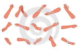 Hand sign gesture illustration asset isolated
