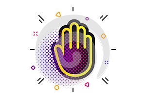 Hand sign icon. No Entry or stop symbol. Vector