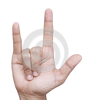 Hand sign language I Love You