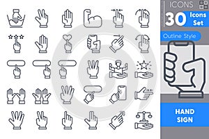 Hand Sign_Outline_Set1