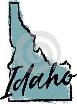 Hand Drawn Idaho State Design photo