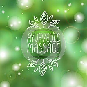 Hand-sketched typographic elements on blurred