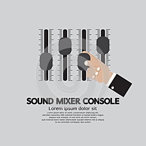 Hand With Sound Mixer Console