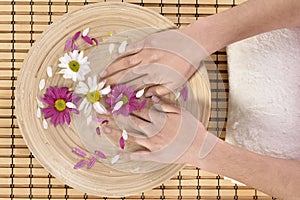 Hand spa beauty treatment