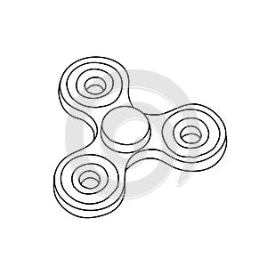 Hand spinner doodle icon