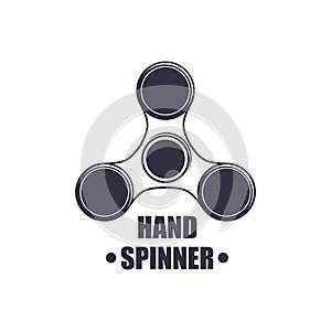 Hand Spinner toy emblem vector illustration stress hobby roller toy bearing fidget spin