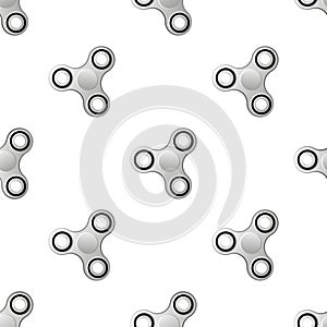 Hand Spinner toy seamless emblem pattern illustration stress hobby roller toy bearing fidget spin