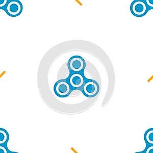 Hand Spinners icons. Seamless pattern