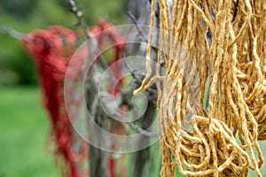 Hand Spun Yarn in Sacred Valley of Peru