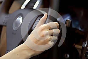 Hand and Steering wheel