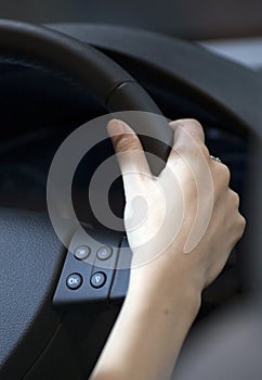 Hand and Steering wheel