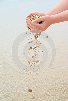 Hand with stones