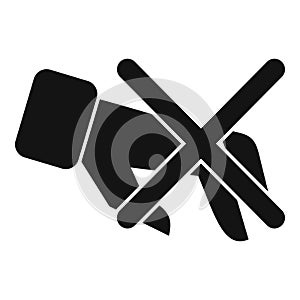 Hand stop theft icon simple vector. Secure cyber