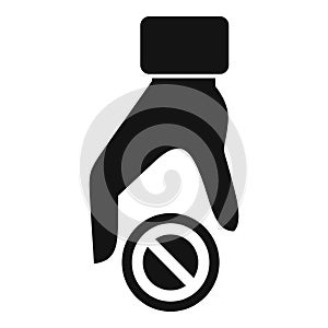 Hand stop theft icon simple vector. Secure robbery