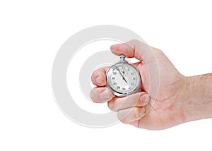 Hand with stop watch