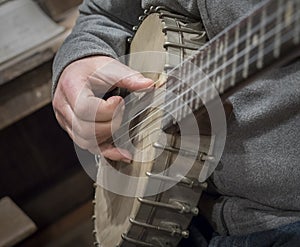 Old Time Clawhammer Banjo Player