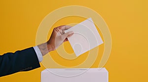 A Hand Casting a Vote.AI generated image