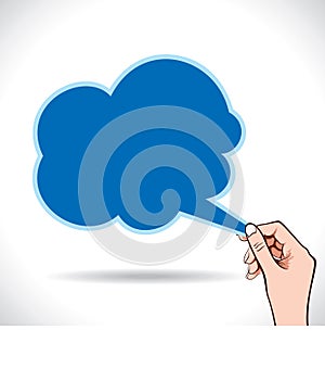 Hand support the cloud