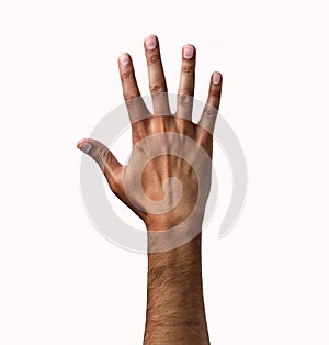 Hand symbol on white background