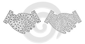 Hand Take Icons - Vector Triangular Mesh