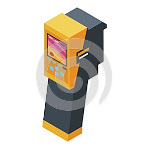 Hand thermal imager icon, isometric style