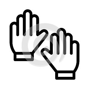 Hand thin line vector  icon