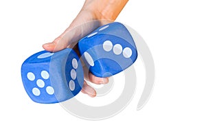 Hand rolling the dice