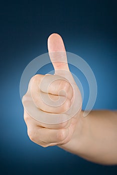 Hand with thumb up