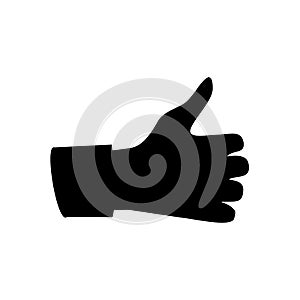 Hand thumb up gesture isolated on the white background. Like concept. Flat style. Vector illustration