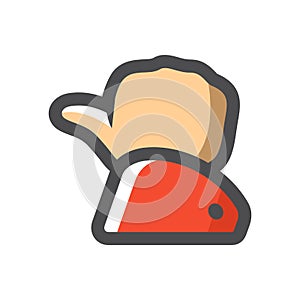 Hand Thumb Up Gesture Vector icon Cartoon illustration.