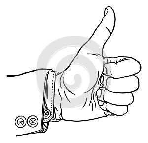 Hand Thumbs Up Gesture Thumb Out Fingers In Fist