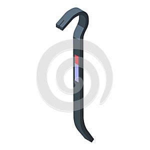 Hand tool icon isometric vector. Thief bar