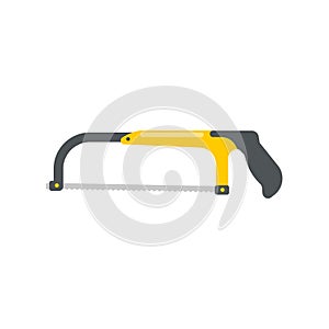 Hand tools vector. Saw with a zigzag blade for cutting wood