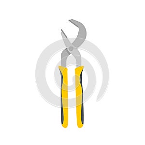 Hand tools vector. Steel pliers for pinching workpieces and cutting wires