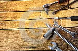 Hand tools on wood floor technology