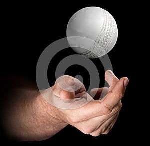 Hand Tossing Cricket Ball